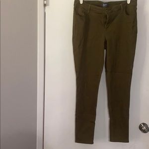 Old navy army green skinny jeans
